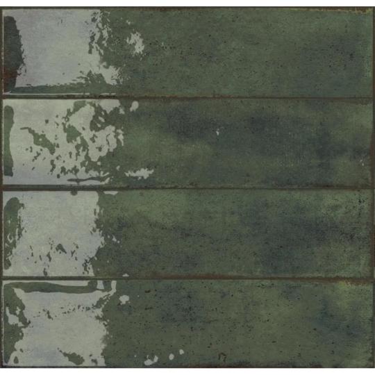 zelena leskla rustikalna podlhovasta vintage dlazdica kupelna kuchyna vintage tehlovy efekt obklad stena obklad novabell fusion bytovy dizajn antik patina lameridiana bytovy obchod.jpg